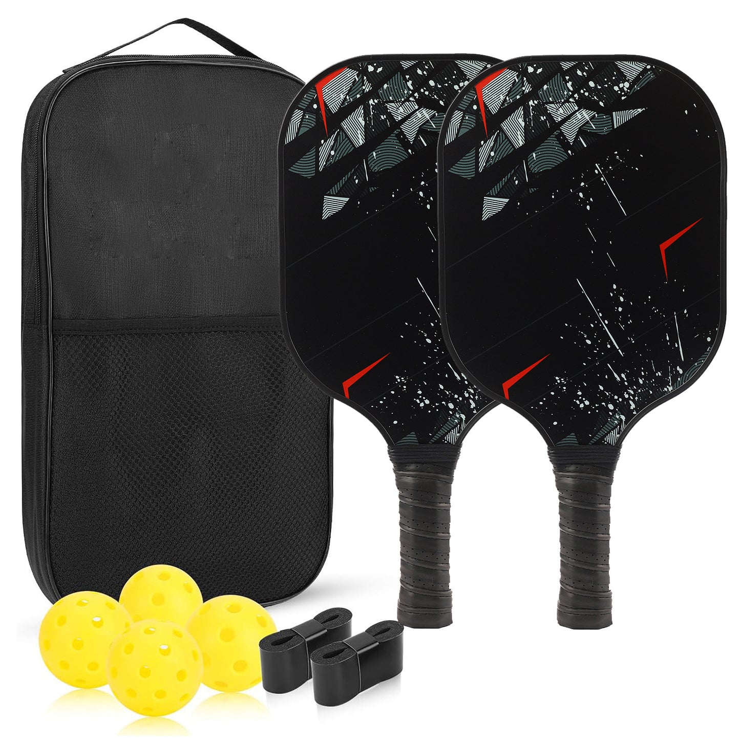Set of 2 Carbon Fiber Pickleball Paddles Thin&Quick Pickleball Rackets Set Outdoor Sports Carbon Pickleball Paddle