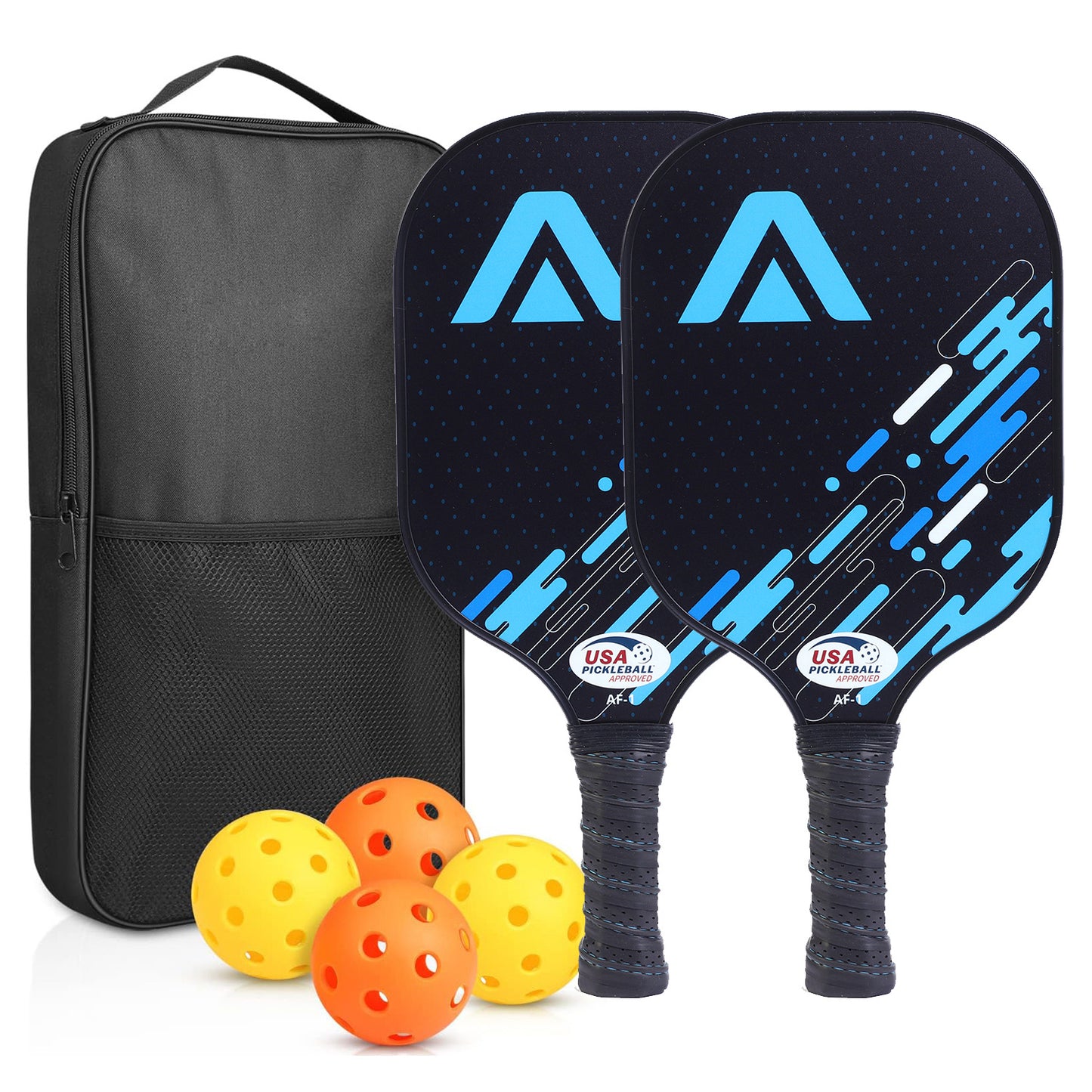 Set of 2 Carbon Fiber Pickleball Paddles Thin&Quick Pickleball Rackets Set Outdoor Sports Carbon Pickleball Paddle