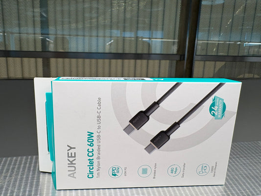 AUKEY Nylon Braided USB-C TO USB-C Cable Circlet CC 60W
